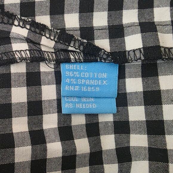 J McLaughlin black white gingham buffalo plaid cotton pants - 4 - Picture 5 of 6